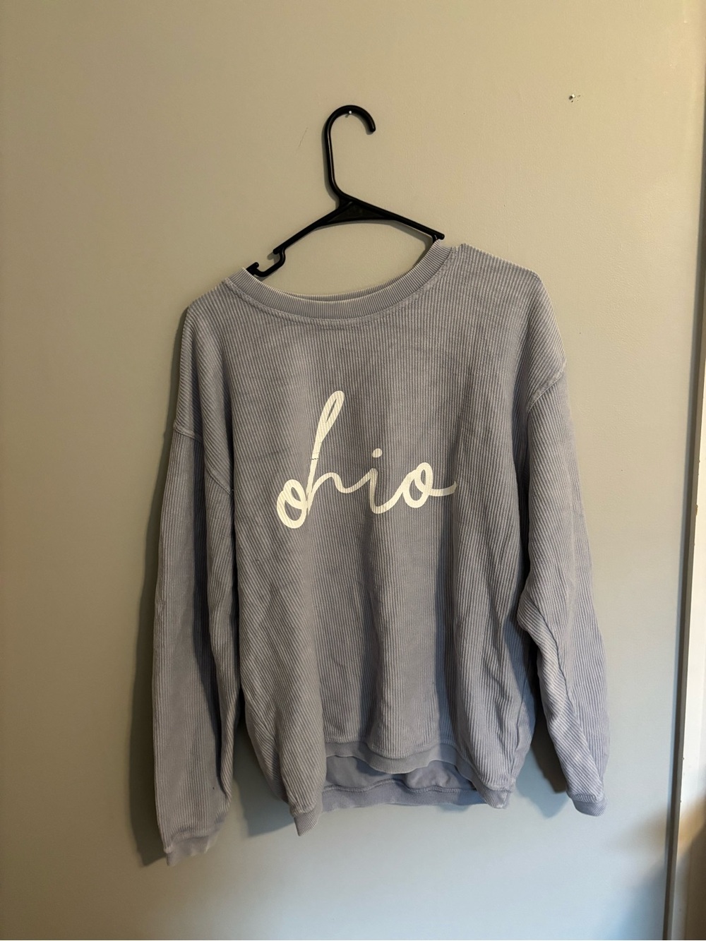 Ohio Script Pullover Sweatshirt - Light Lavender Crew Neck